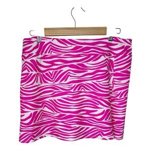 Jude Connally Morgan Skort Zebra Hot Pink White Size Large New